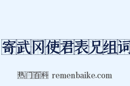寄武冈使君表兄组词是什么意思的图片